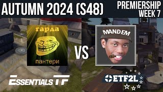 ETF2L TF2 6v6 Autumn 2024 S48 Premiership Week 7 Garda Panteri vs MANDEM [upl. by Ecinej]