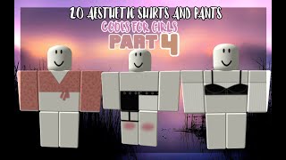 20 Aesthetic shirts and pants codes for girls PART 4 [upl. by Cyna]