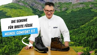 Wanderschuhe für sehr breite Füße  Die Meindl Comfort Fit Serie hilft [upl. by Tedda]