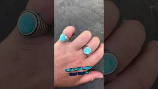 Blue Turquoise Mens 925 silver Ring  Beautiful Native American Gemstone Bought By Harlembling [upl. by Kosiur]