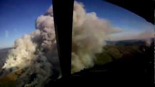 Canadair 415 volando en incendio desde Cabina [upl. by Harihs]