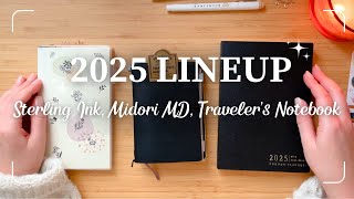 2025 PLANNER AND JOURNALS LINEUP  Sterling Ink Midori MD Travelers Notebook [upl. by Nered578]