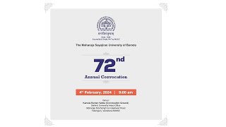 72nd Annual Convocation of The Maharaja Sayajirao University of Baroda [upl. by Shell826]