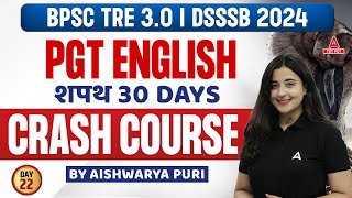 BPSCDSSSB PGT English Literature Crash Course 22  English Literature By Aishwarya Puri [upl. by Otsugua]