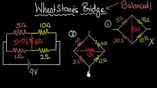 Wheatstone bridge amp its logic  Electric current  Physics  Khan Academy [upl. by Dearr]