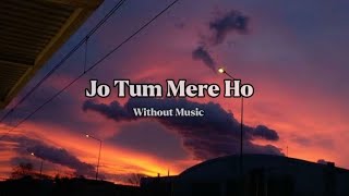 Jo Tum Mere Ho  Anuv Jain  Song Without Music  Halal Song  Song With Lyrics [upl. by Hall476]