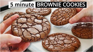 The EASIEST Fudgy Brownie Cookies Better than Brownies🔥 [upl. by Adley967]