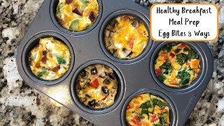 Egg Muffins 3 Ways  Easy Meal Prep Recipe [upl. by Ycnan]