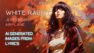 WHITE RABBIT by Jefferson Airplane  But lyrics are AI generated images [upl. by Lipcombe648]