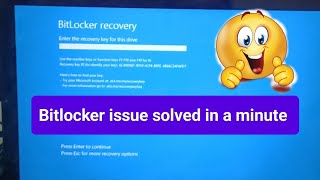 how to solve the bitlocker issue in windows bitlocker microsoft windows dell [upl. by Hendrix868]