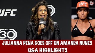 Julianna Pena blasts Amanda Nunes at Q amp A Highlights [upl. by Hay270]