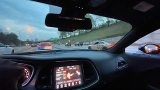 POV CUTTING UP IN TRAFFIC WITH A HELLCAT REDEYE amp SCATPACK INSANE [upl. by Vanderhoek]