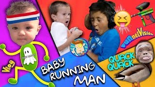 BABY RUNNING MAN CHALLENGE FUNnel Vision Random August 2016 Vlog [upl. by Kappenne]