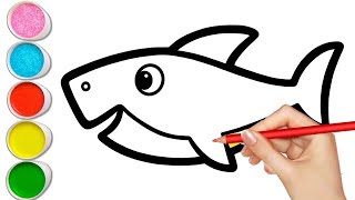 Easy fish drawing  how to draw a fish step by step for beginners  fish drawing and coloring [upl. by Fante188]