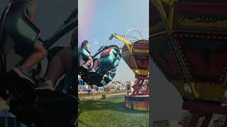 Ferris Wheel Tornado and Flying Dutchman Carnival Rides at the County Fair fairground [upl. by Florette]