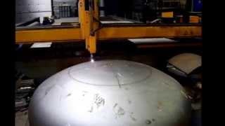 Dome cutting with a plasma cutting CNC machine [upl. by Eneloc478]