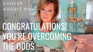 CANCER  BREAKTHROUGH  Overcoming The Odds  August 2024 Zodiac Tarot Reading [upl. by Bathulda108]