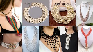 10 Handmade Necklace Ideas DIY beautiful Pearl Jewelry [upl. by Bouzoun]