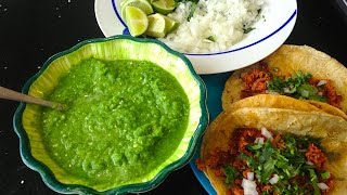 Salsa verde PARA TACOS fácil y muy rica [upl. by Ellemac]