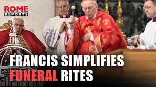 Pope Francis simplifies his funeral rite these are the main modifications [upl. by Ydniahs]