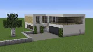 Minecraft  How to build a modern house 28 [upl. by Adrahs]