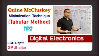 QuineMcCluskey Minimization Technique Tabular Method in Hindi  TECH GURUKUL by Dinesh Arya [upl. by Norb]