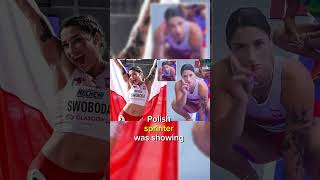 Polish Sprinter Ewa Swoboda Confuses Fans with PreRace Gesture at Paris Olympics paris2024 polish [upl. by Ardnic]