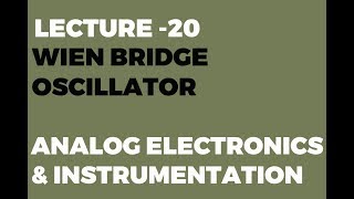 Wein Bridge Oscillator [upl. by Milton650]