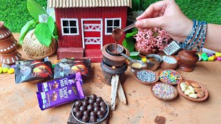 Miniature Chocolate Balls Recipe  Dark Fantasy Chocolate Biscuit Ladoo  Tiny Miny Kitchen [upl. by Gray684]