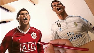 Drawing Ronaldo  Then and Now [upl. by Osrock]