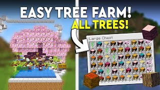 Minecraft All Trees Farm Tutorial  Easy amp Fast  29000HR [upl. by Ayerdna179]