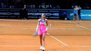 Julia Goerges vs Belinda Bencic service game  Porsche Tennis Grand Prix Stuttgart 2015 [upl. by Melda]