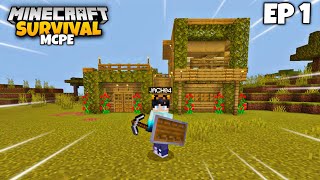 New beginning in Minecraft Survival series MCPE 🔥 EP 1 [upl. by Auod134]