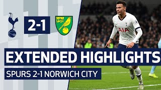 EXTENDED HIGHLIGHTS  SPURS 21 NORWICH CITY [upl. by Annavoeg]