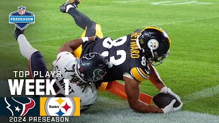 Steelers Top Plays from Preseason Week 1 vs Texans  Pittsburgh Steelers [upl. by Anaujahs]