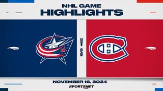 NHL Highlights  Canadiens vs Blue Jackets  November 16th 2024 [upl. by Faxen]