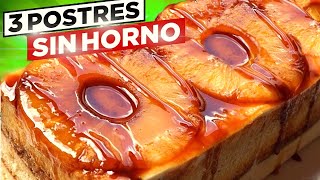 3 POSTRES FRÍOS ¡SIN HORNO 🍰🧁 DELICIOSOS y con POCOS INGREDIENTES 😍 Ricos y Fáciles [upl. by Pendleton561]