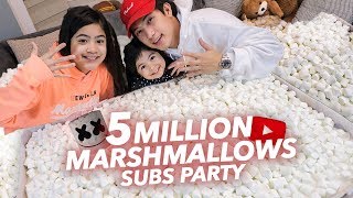 5 MILLION SUBS MARSHMALLOW PARTY  Ranz and Niana [upl. by Hankins]