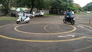 Pune RTO Two Wheeler Driving Test vishratwadi How to give driving test June 2021 Eight Shape [upl. by Nary747]