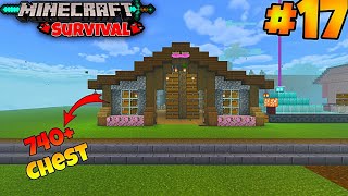 II MINECRAFT 740 CHEST STOREAG ROOM BUILD II MINECRAFT SURVIVAL SERIES EP 16II [upl. by Enitram]