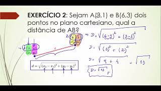 DISTÂNCIA ENTRE DOIS PONTOS DO PLANO [upl. by Nymzaj]