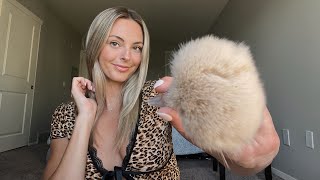 20 Minutes of Mic Brushing amp Face Brushing  Classic ASMR Fluffy amp Small Brushes [upl. by Esdnyl]