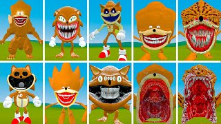 EVOLUTION OF ALL NEW BROWN SONIC SMILING CRITTERS POPPY PLAYTIME CHAPTER 3 In Garrys Mod [upl. by Brenna606]