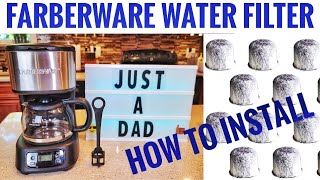 HOW TO INSTALL WATER FILTER Farberware 5 Cup Programmable Black amp Stainless Steel Coffee Maker [upl. by Jennings]