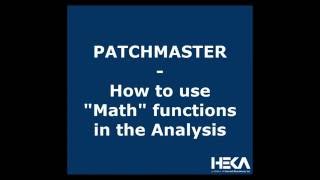 PATCHMASTER  How to use quotMathquot functions in the Analysis [upl. by Sera]