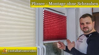 Plissee  Montage Klemmträger  Anleitung [upl. by Kinnie579]