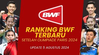 Ranking BWF Terbaru Setelah Olimpiade Paris 2024 [upl. by Lesde]