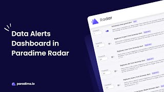 RealTime Data Alerts with Paradime Radar [upl. by Ynaitirb]