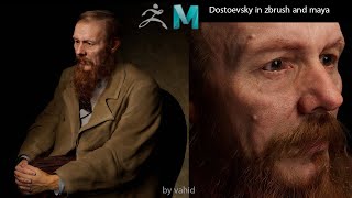 Dostoevsky by vahid ahmadi Short process maya and zbrush [upl. by Shreeves]