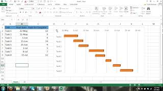 Gantt Chart Excel Tutorial  How to make a Basic Gantt Chart in Microsoft Excel [upl. by Vachel878]